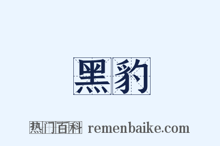 黑豹是什么意思的图片